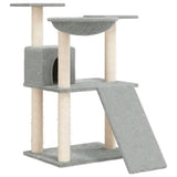 Vidaxl -Katzenmöbel mit Sisal -Kratzerpfosten 83 cm hellgrau