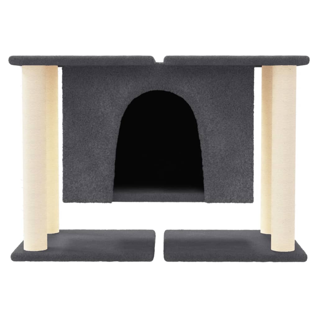 Vidaxl cat furniture with sisal scratching posts 50 cm dark gray