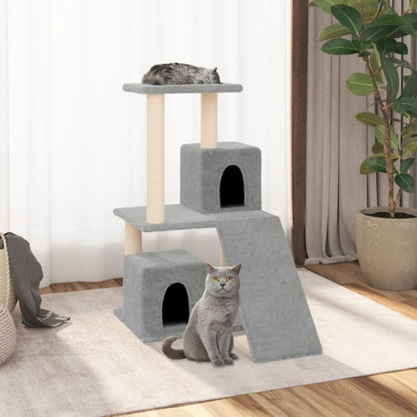 Vidaxl -Katzenmöbel mit Sisal -Kratzerpfosten 82 cm hellgrau