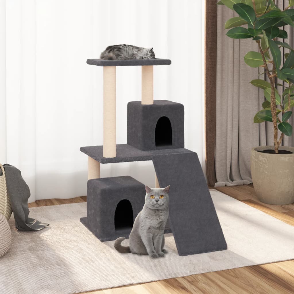 Vidaxl cat furniture with sisal scratching posts 82 cm dark gray