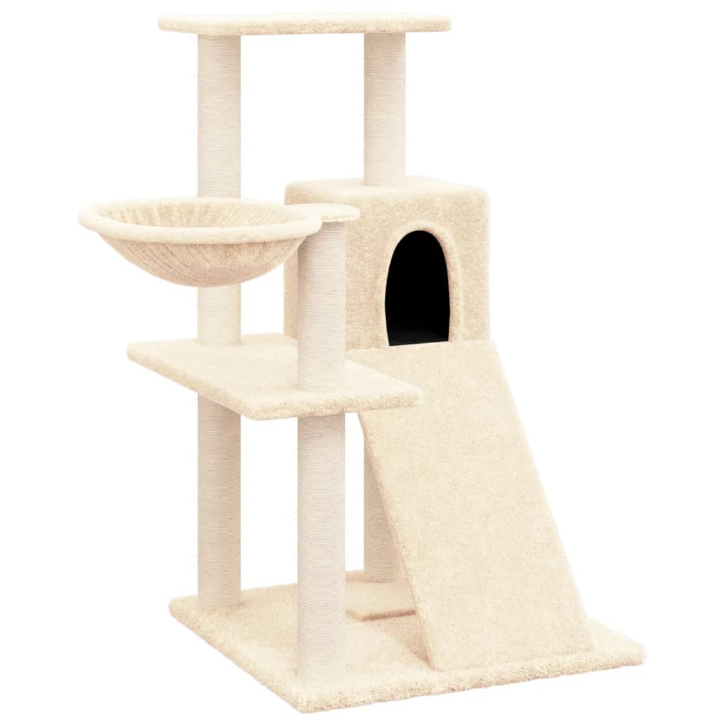 Vidaxl cat furniture with sisal scratching posts 82 cm cream -colored