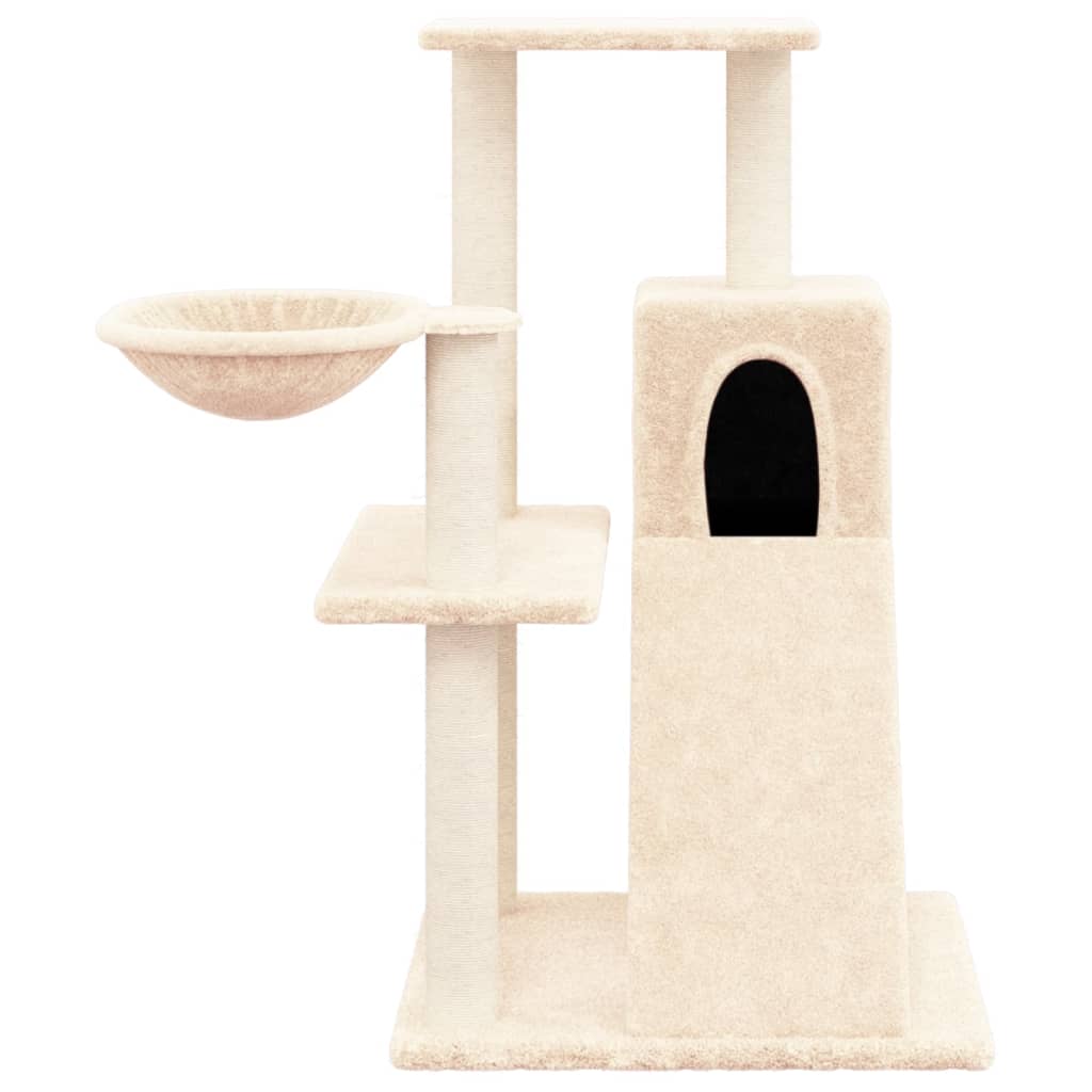 Vidaxl cat furniture with sisal scratching posts 82 cm cream -colored