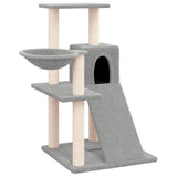 Muebles de gato de Vidaxl con postes de rascado de sisal 82 cm de gris claro