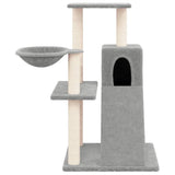 Vidaxl cat furniture with sisal scratching posts 82 cm light gray