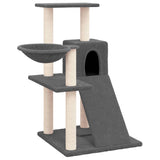 Muebles de gato de Vidaxl con postes de rascado de sisal 82 cm de gris oscuro