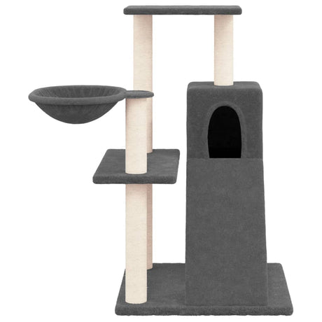 Vidaxl -Katzenmöbel mit Sisal -Kratzerpfosten 82 cm dunkelgrau