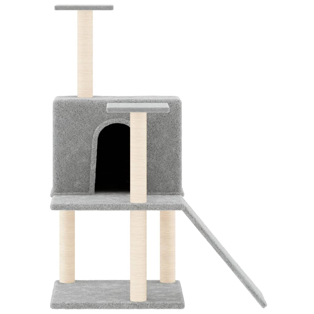 Vidaxl -Katzenmöbel mit Sisal -Kratzerpfosten 109 cm hellgrau