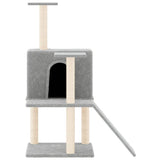 Vidaxl -Katzenmöbel mit Sisal -Kratzerpfosten 109 cm hellgrau