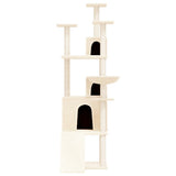 Vidaxl -Katzenmöbel mit Sisal -Kratzerposten 175 cm cremefarben -gelöscht