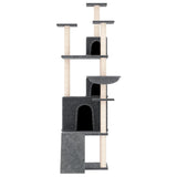 Vidaxl -Katzenmöbel mit Sisal -Kratzerpfosten 175 cm dunkelgrau