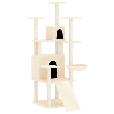 Vidaxl -Katzenmöbel mit Sisal -Kratzerpfosten 154 cm Creme -Colored