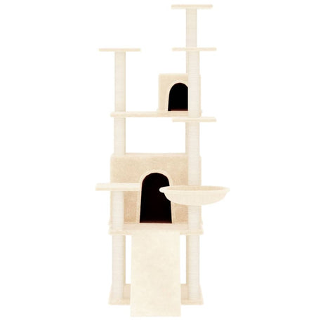 Vidaxl -Katzenmöbel mit Sisal -Kratzerpfosten 154 cm Creme -Colored