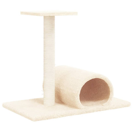 VIDAXL -Katzenmöbel mit Tunnel 60x34.5x50 cm cremefarben -gepflegt