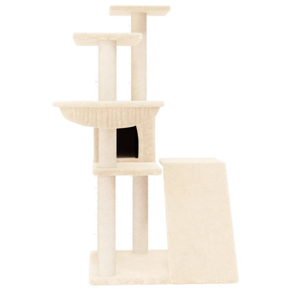 Vidaxl kattenmeubel met sisal krabpalen 94 cm crèmekleurig