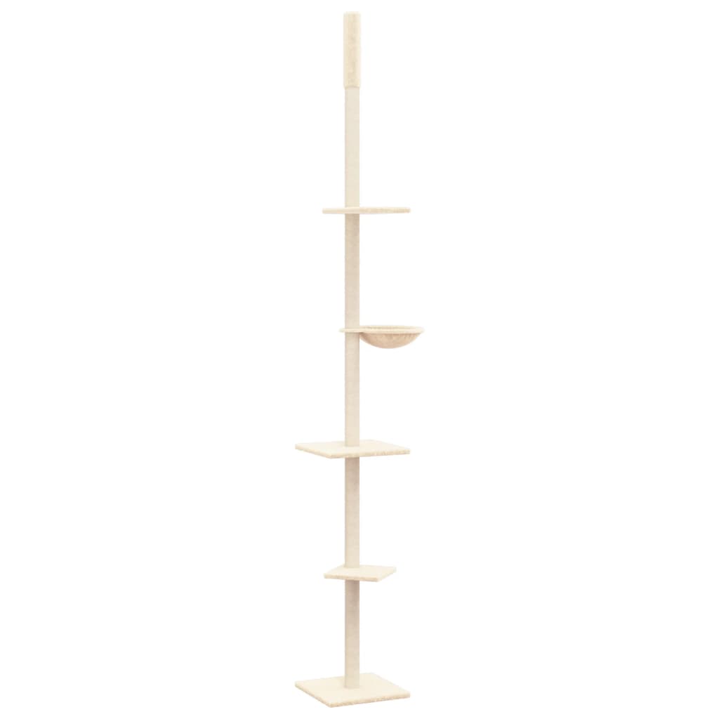 Vidaxxl Katzenmöbel raumhoch 263,5-289,5 cm cremefarben