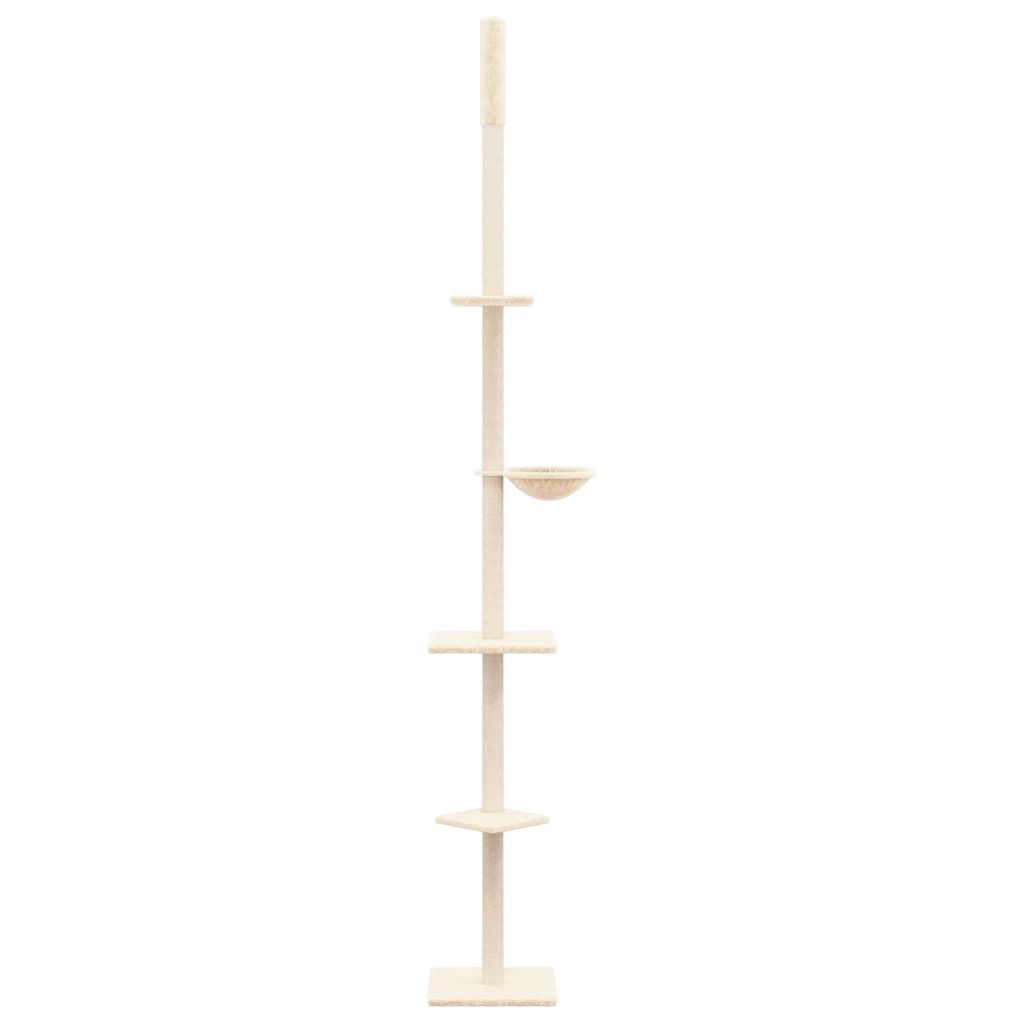 Vidaxxl Katzenmöbel raumhoch 263,5-289,5 cm cremefarben