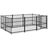 Vidaxl Dog Kennel pour l'extérieur de 5,63 m² en acier