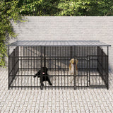 Vidaxl Hond Kennel mam Daach 5,63 m² Stol