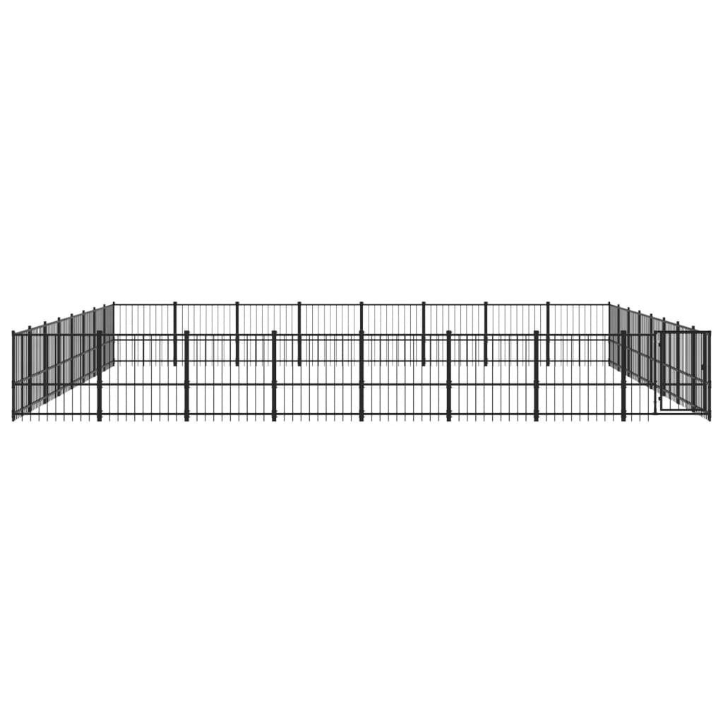 Vidaxl hundekennel for utenfor 60,22 m² stål