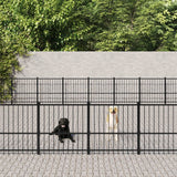 Vidaxl hundekennel for utenfor 60,22 m² stål