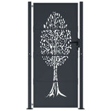 VIDAXL -Port 105x205 cm mit Baumdesign Stahl Anthrazit -gelöscht