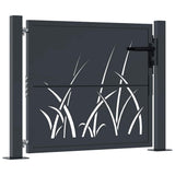 Vidaxl -Anschluss mit Grasdesign 105 x 80 cm Stahl Anthrazit -geläutet