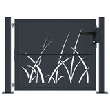 Vidaxl -Anschluss mit Grasdesign 105 x 80 cm Stahl Anthrazit -geläutet