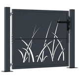 VIDAXL -Anschluss 105x105 cm mit Grasdesign Stahl Anthrazit -geläutet