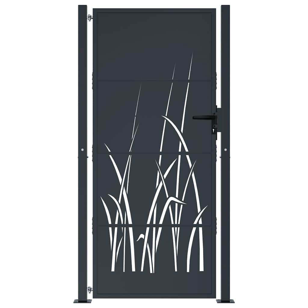 VIDAXL -Anschluss 105x180 cm mit Grasdesign Stahl Anthrazit -gelöscht