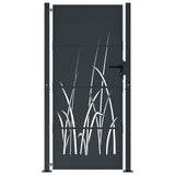 Vidaxl Port 105x205 cm mit Grasdesign Stahl Anthrazit -geläutet