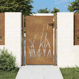 Vidaxxl Tor Gras Design 100x150 cm Cortenstahl