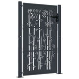 VIDAXL-Anschluss mit Bamboo-Design 105x130 cm Stahl Anthrazitfarben