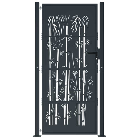 VIDAXL-Anschluss mit Bamboo-Design 105x205 cm Stahl anthrazitfarben