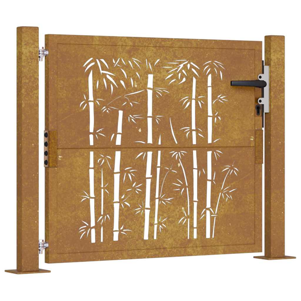 VIDAXL -Anschluss mit Bamboo -Design 105x105 cm Corten Stahl