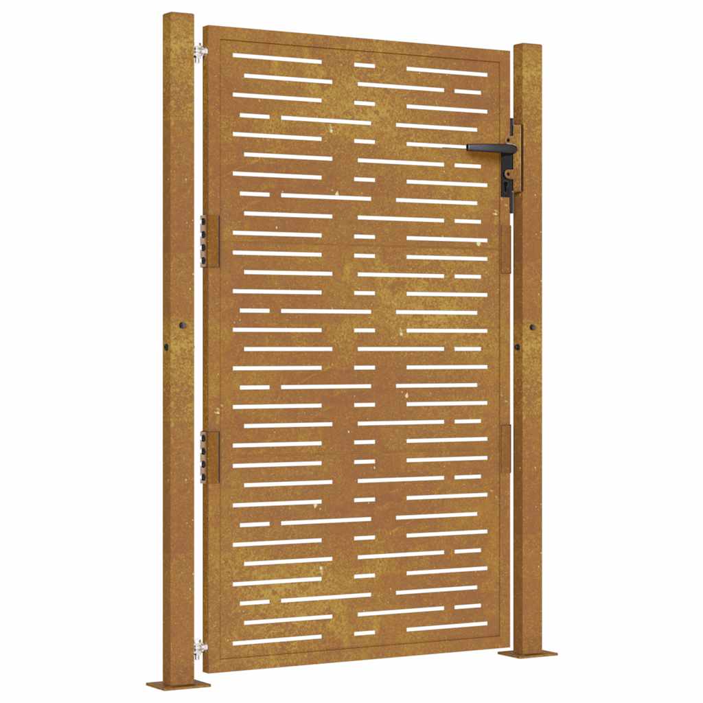 Vidaxxl Tor quadratisch 105x130 cm Cortenstahl