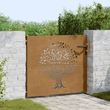 Vidaxl Poort 85x75 cm Baumdesign Cortenstaal