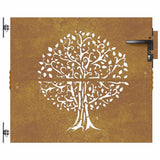 Vidaxl Poort 85x100 cm Baumdesign Cortenstaal