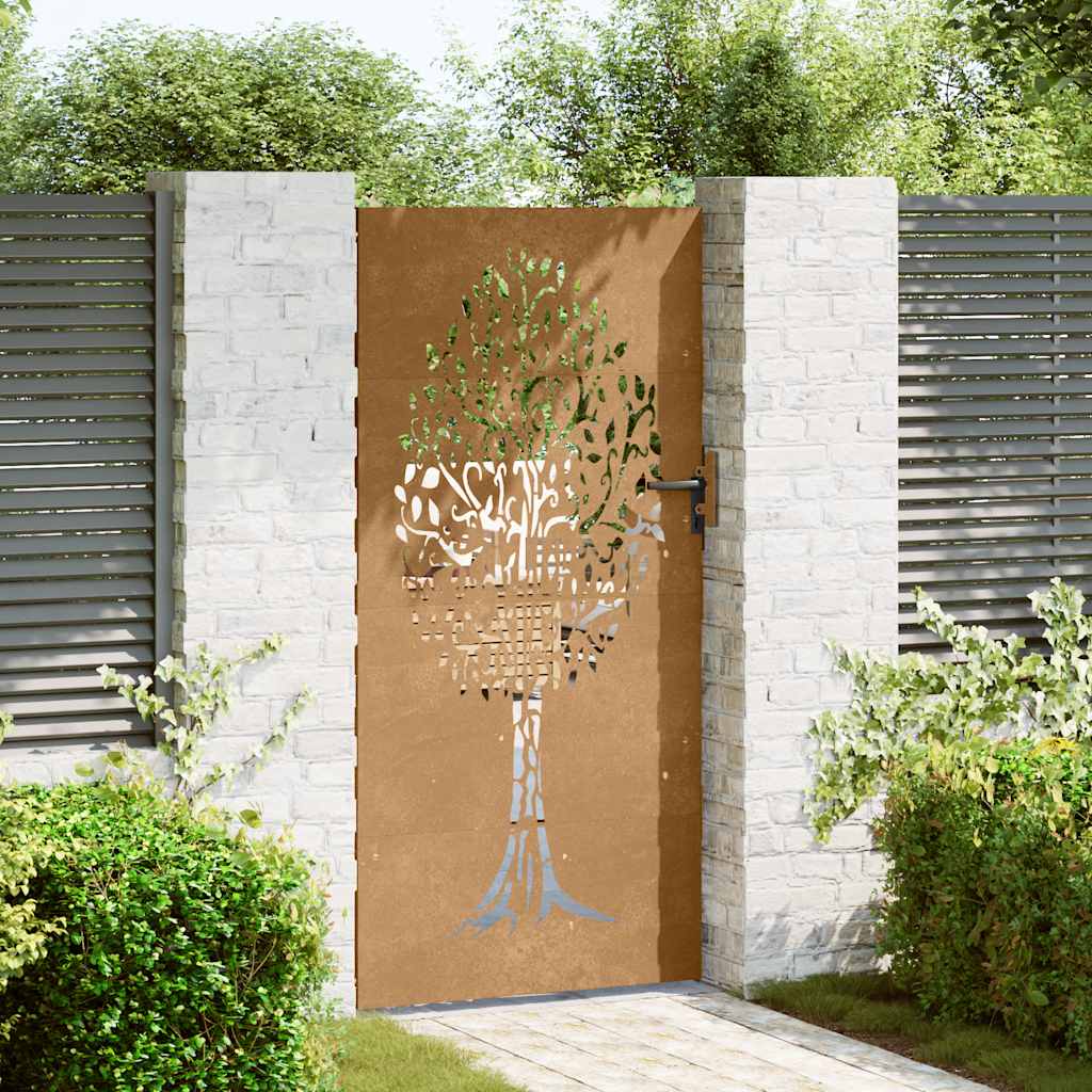 Vidaxl Poort 85x200 cm Baumdesign Cortenstaal