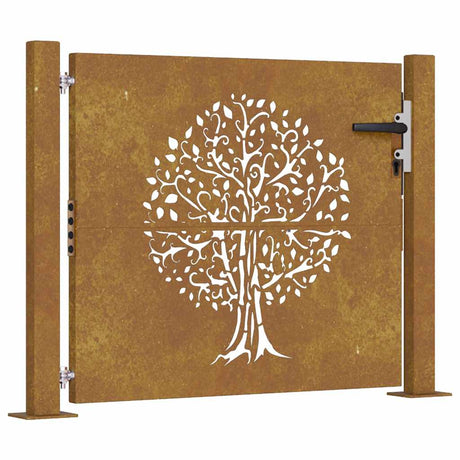 Vidaxl Poort 105x105 cm Baumdesign Cortenstaal