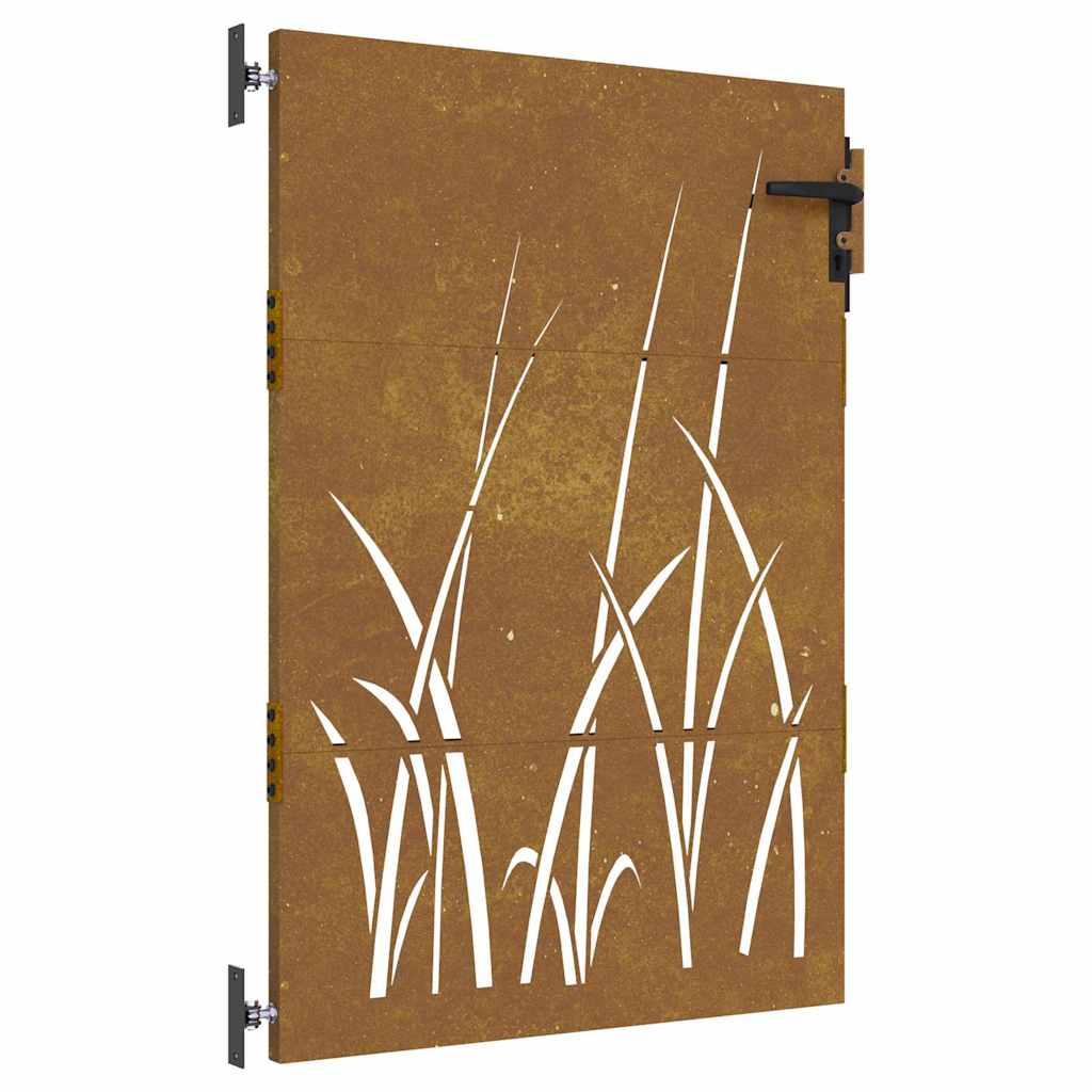 Vidaxl Poort 85x125 cm Grasdesign Cortenstaal