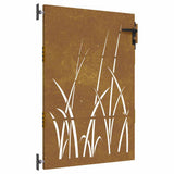 Vidaxl Poort 85x125 cm Grasdesign Cortenstaal