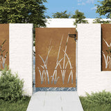 Vidaxl Poort 85x125 cm Grasdesign Cortenstaal