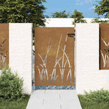 Vidaxl Poort 85x150 cm Grasdesign Cortenstaal