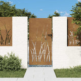 Vidaxxl Tor 85x200 cm Grasdesign Cortenstahl