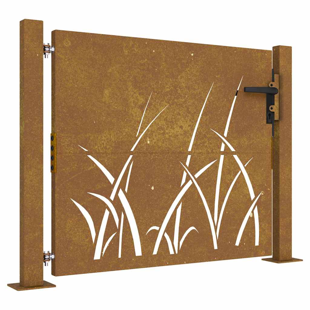 VidaXL Tor 100x100 cm Grasdesign Cortenstahl