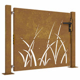 VidaXL Tor 100x100 cm Grasdesign Cortenstahl