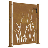 Vidaxl Poort 105x130 cm Grasdesign Cortenstaal