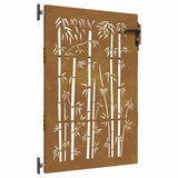 Vidaxxl Tor 85x150 cm Bambus Design Cortenstahl