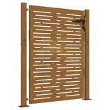 Vidaxxl-Tor 105x130 cm quadratischer Cortenstahl