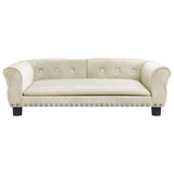 Vidaxl Hundekorb 95x55 x 30 cm Samtcreme farbig